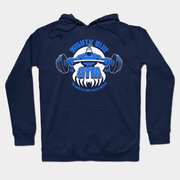 Mighty Blue Gym Hoodie by adho1982